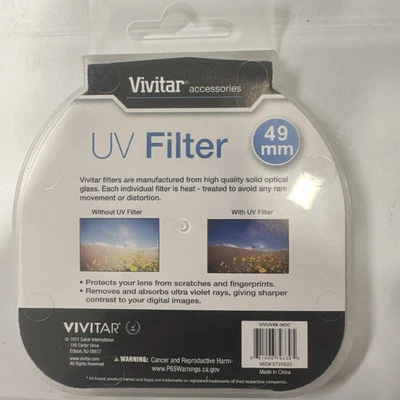 Filtro de vidrio multiusos UV Vivitar 49 mm VIV-UV-49 Foto 1 de 4