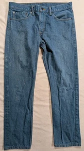Levis Jeans Mens 34x30* Blue 511 Selvedge Denim Straight Zipper Fly Light Wash - Picture 1 of 24