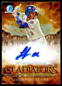 2024 Bowman Gladiadores del Diamante Oro Refractor Automático Luisangel Acuña/50 - Imagen 1 de 5
