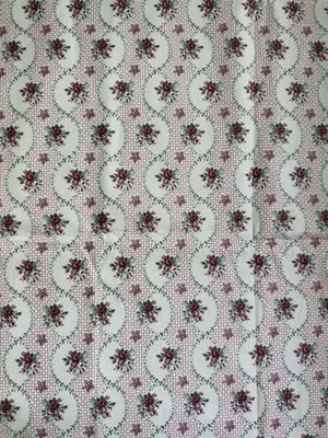 Tela floral Laura Ashley English Country 53x45 rosas enrejado 1,25 yardas de colección Foto 1 de 3