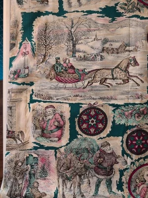 1 Yard Vintage Yuletide by Jinny Beyer RJR Fabrics Old World Victorian Christmas - Image 1 of 4