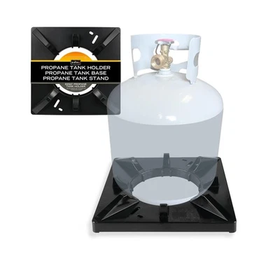 Mr. Bar-B-Q 黑色丙烷罐架、底座稳定器、底座、支架、气缸... — 第 1/4 张图片