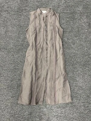 Vestido largo Charter Club para mujer marrón mezcla de lino talla 10 - Nuevo $99 Foto 1 de 4