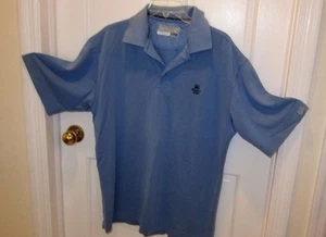 Men's Cutter & Buck CB DryTec Blue Golf Shirt Size Large BEAR'S PAW LOGO - Picture 1 of 8