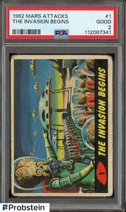 1962 Mars Attacks Set-Break #1 The Invasion Begins PSA 2 GD - Picture 1 of 2