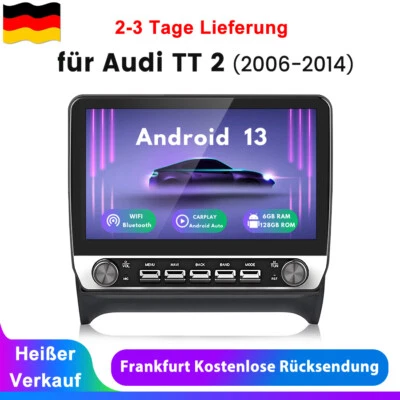 Für Audi TT 8J 2006-2014 Android 14 Carplay Autoradio GPS NAVI BT WIFI SWC 128G - Bild 1 von 4