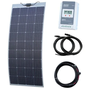 180W flexible fibreglass solar charging kit for camper/campervan/pop up roof - Picture 1 of 5