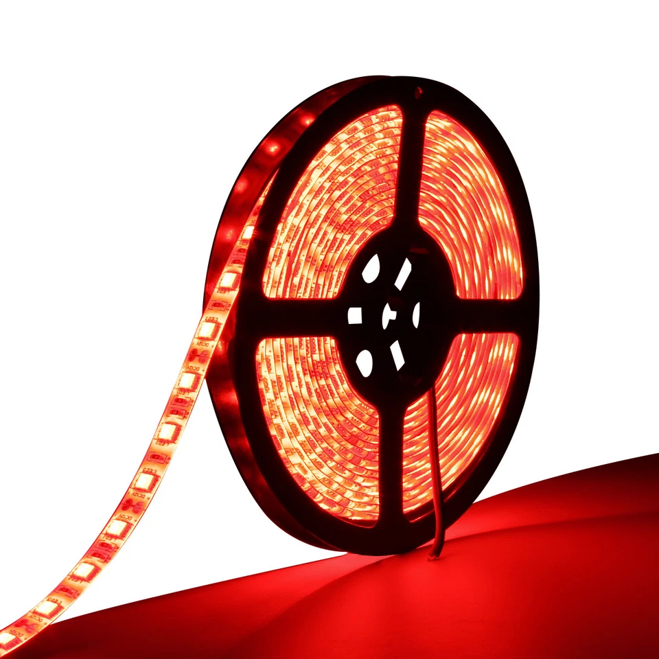 5M 16.4Ft  5050 Waterproof 300 LED Strip Lights 60led/m Flexible Red - Image 1 of 4