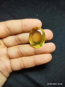 Piedra preciosa suelta facetada de cuarzo limón natural 36 quilates - Imagen 1 de 6