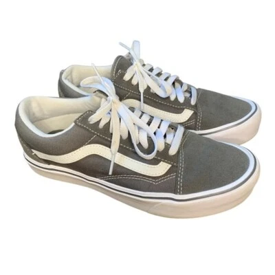Vans Off The Wall Old School pewter and white unisex skate shoe. Size 7Men 8.5W - Image 1 of 4