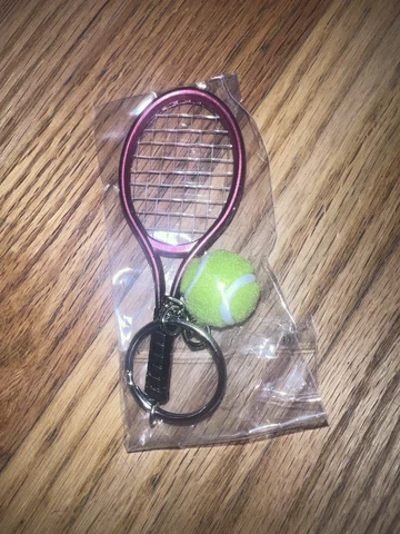 Brand new Tennis racquet keychain with tennis ball Cover