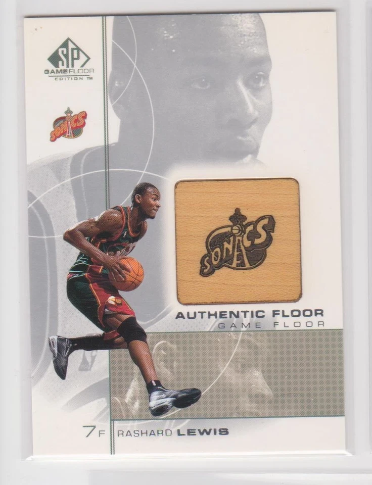 AUCTION RASHARD LEWIS 2000-01 UPPER DECK SP #RL AUTHENTIC GAME FLOOR SUPERSONICS - Image 1 of 1