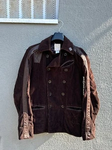 Vintage Diesel Industry Damen Braun Cord Leder Blazer Jacke Gr. M - Bild 1 von 17