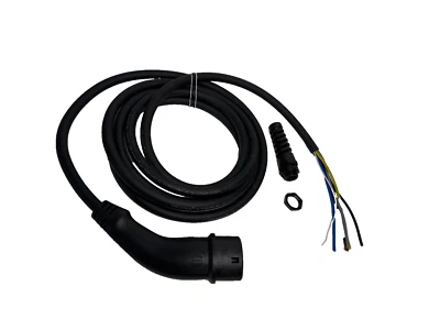 4,5 Meter Ladekabel TYP 2 32A 22KW Harting für Wallbox Ladesäule mit Knickschutz