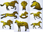 Maßgeschneidertes personalisiertes Pferd Pferd graviertes Namensabzeichen Kunststoff, Metall oder Magnet