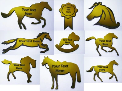 WAROFFICE Custom Personalised Horse Equine Engraved Name Badge Plastic, Metal or Magnet