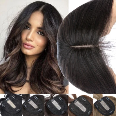 Pelucas para mujer Toupee 100 % Remy pinza de cabello humano de alta calidad Foto 1 de 4