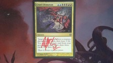 1X Cruel Ultimatum Signed #2 - Duel Decks Ajani vs. Nicol Bolas - NM/EX MTG CARD