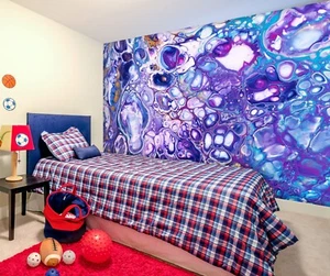 3D Purple Bubble G1441 Wallpaper Wall Murals Removable Self-adhesive Coco - Picture 1 of 11