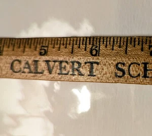 CALVERT SCHOOL Baltimore, Maryland Antique Wooden Ruler 1924 Signed - Picture 1 of 11