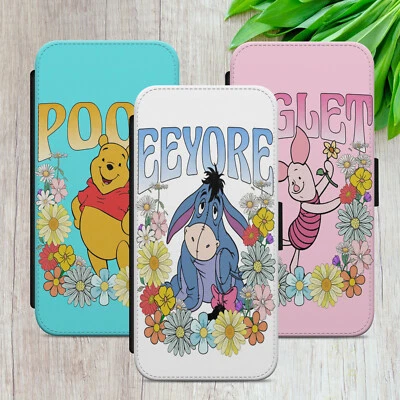 EEYORE PIGLET POOH CASE FOR IPHONE SAMSUNG GOOGLE FLIP WALLET PHONE COVER GIFT - Image 1 of 4