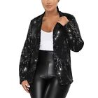 Womens Winter Coats With Hoods Womens Casual Button Suit Jacket Sequin Pocket