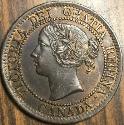 1859 CANADA LARGE CENT PENNY COIN - Fantastic example ! - - Image 1 of 4