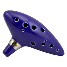 12 Hole Blue Ocarina Ceramic Alto C Legend of Zelda Ocarina Flute Instrumen N1V6