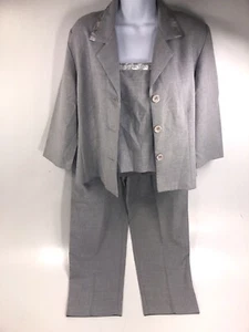 BREAKIN’ LOOSE 3 Piece Suit Pants Size 11/12 Silver/Gray W Accents - Picture 1 of 12