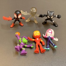 Rare Lot 6 pcs 2.5'' Spider-man  Marvel Spidey And His Amazing Friends Figure #f