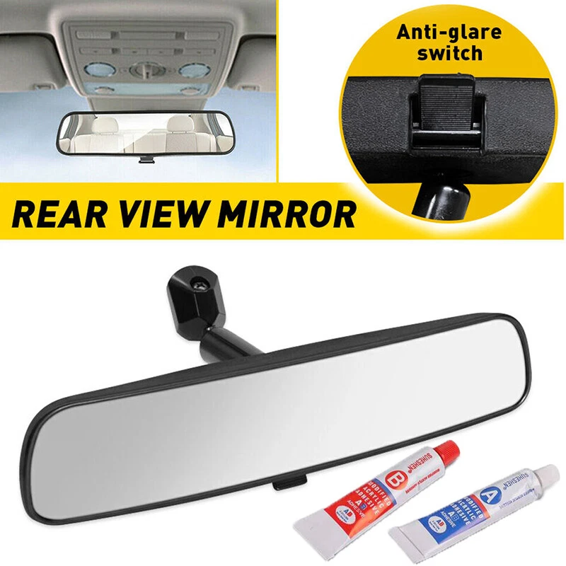 8" Black Rear View Mirror Interior On Car Auto Replacement Day Night Universal Foto 1 de 4