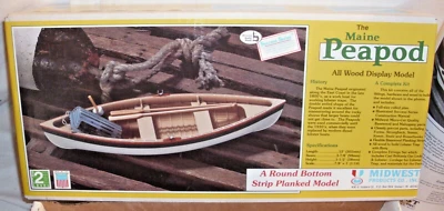 MIDWEST PRODUCTS THE MAINE PEAPOD WOOD MODEL KIT BOXED 977 NEW - Image 1 of 4