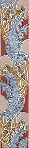 Trommel Marmor Wandbild Bordüre Bad Jugendstil Fliese #558 - Bild 1 von 1