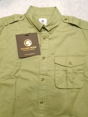 Southern Proper 100% Cotton Shooting Sport Shirt NWT Small $125 Olive Green - Image 1 of 4