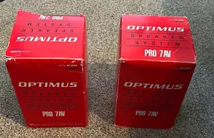 Optimus PRO 7AV speakers NOS WHITE in original boxes PAIR - Picture 1 of 7