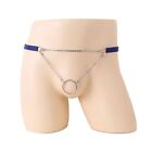 Crotchless Men's G String Jockstrap Cockring Underwear with O Ring Hole