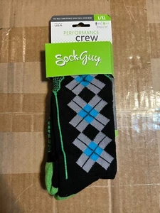SockGuy Crew 8in Check Sticks Lacrosse Socks L/XL - Picture 1 of 1