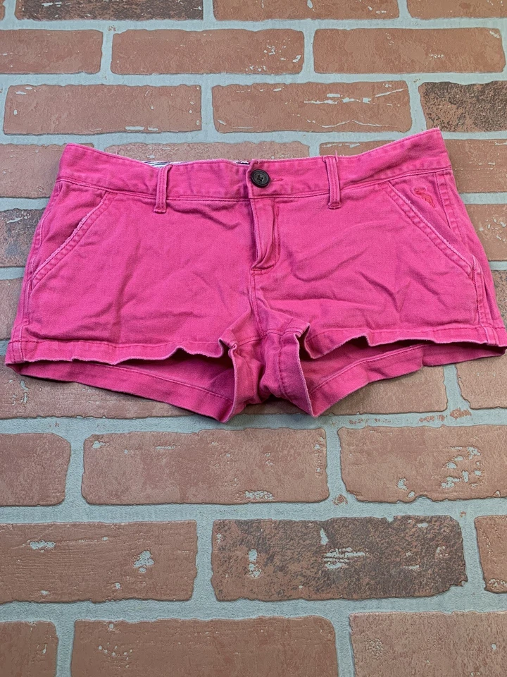 Abercrombie Shorts Girls Size14 Pink Cute Stretch Shorty Shorts w/Pockets - Image 1 of 4