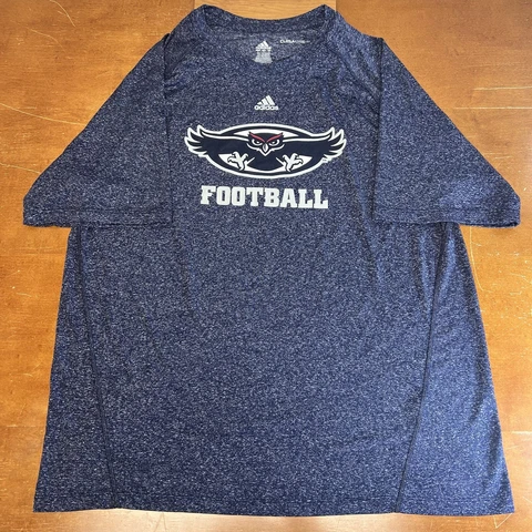Florida Atlanta Owls Shirt Mens Large Blue Short Sleeve Adidas Cover