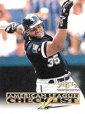 1995 Select Certified Checklists #2 Frank Thomas Chicago White Sox HOF