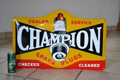 Plaque émaillée CHAMPION  Bougie garage enamel sign emaischild - Photo 1/3