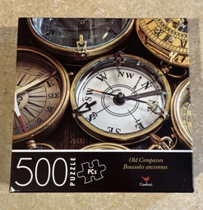 New 500 Piece Jigsaw Puzzle (Old Compasses) Challenging - Picture 1 of 2