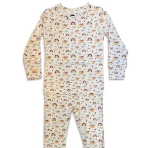 BIRD & BEAN TWO-PIECE PAJAMA SET IN RAINBOW SIZE 3Y - Picture 1 of 3