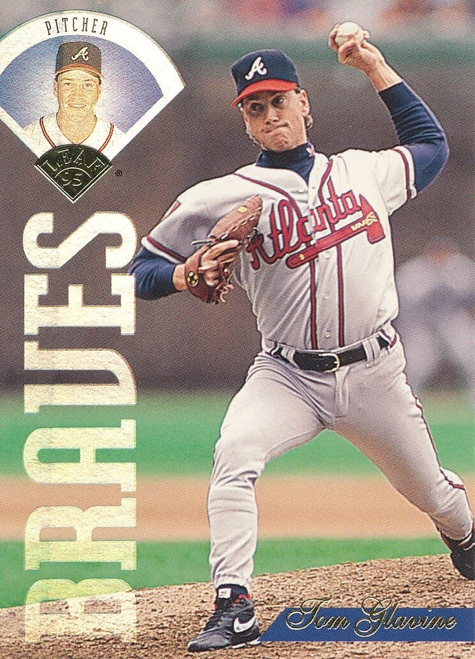 Tom Glavine 1995 Leaf  #250 Atlanta Braves Baseball Card HOF - Image 1 of 1