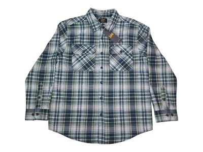 Camisa Lee Para Hombres Franela L Cuadros Abotonada Doble Pecho Bolsillos Suave Tacto Foto 1 de 4