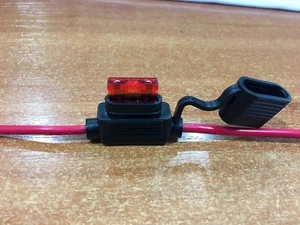Inline Blade Fuse Holder - 10 AMP Standard - 12 AWG Wire & Free 10 AMP Fuse x 1 - Picture 1 of 12