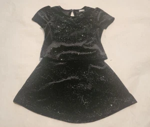 NWT Baby Gap Black Sparkle Velour Top Skirt Outfit 2PC Set Toddler Girl - Picture 1 of 1
