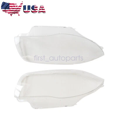 Pair Headlight Lens Cover Front LH+RH For BMW 1 Series E81 E82 E87 E88 03-2011 - Image 1 of 4