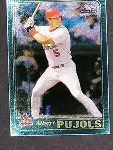 Albert Pujols 2001 TOPPS CHROME Late Addition Rookie RC #596 St Louis Cardinals - Picture 1 of 11