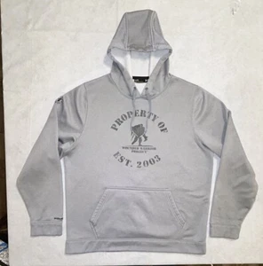 Under Armour Wounded Warrior Property Hoodie True Gray Heather Sz L Loose Fit - Picture 1 of 7
